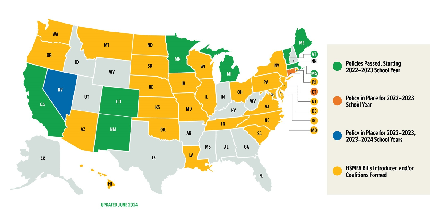 Image of Healthy School Meals for All map