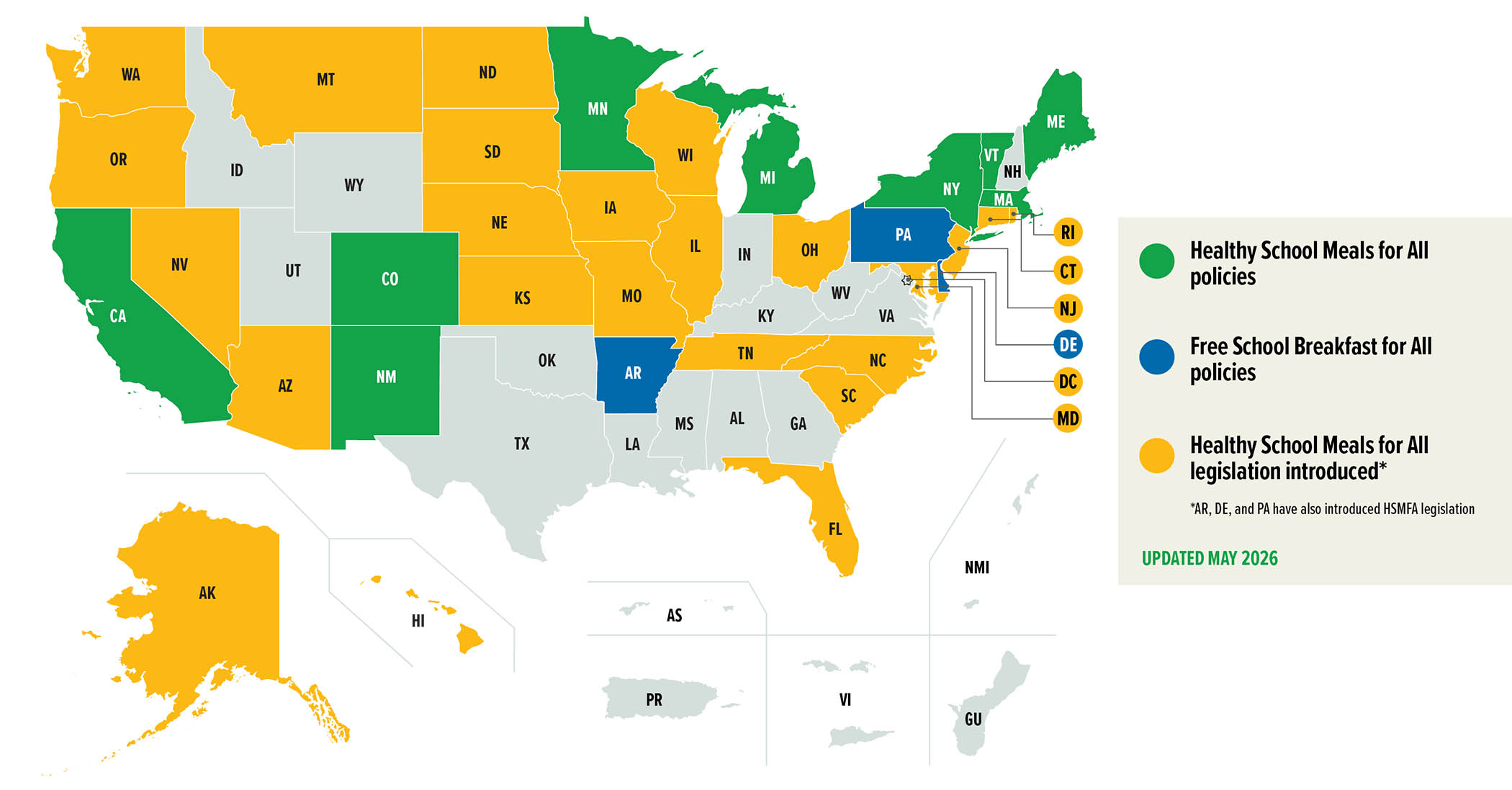 Image of Healthy School Meals for All map