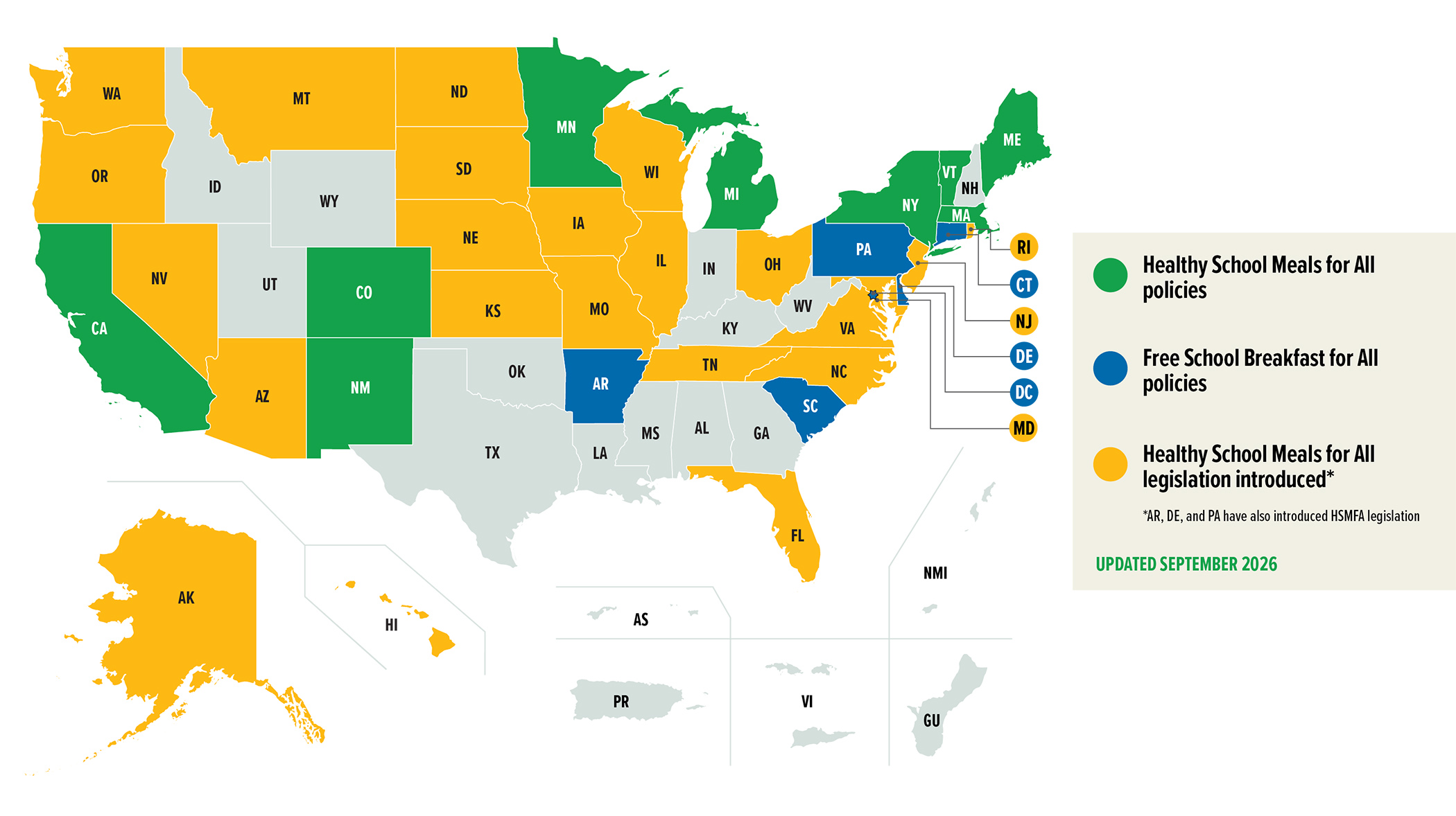 Image of Healthy School Meals for All map