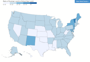 Interactive Map State Participation in Summer Nutrition Programs in July 2019