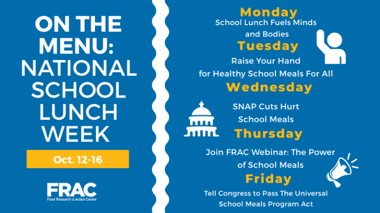 NSLW Menu of Activities 2026 National School Lunch Week 2026 menu of activities