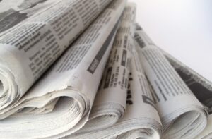 Photo of bundle of newspapers