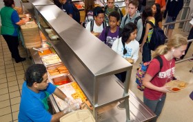 school lunch line